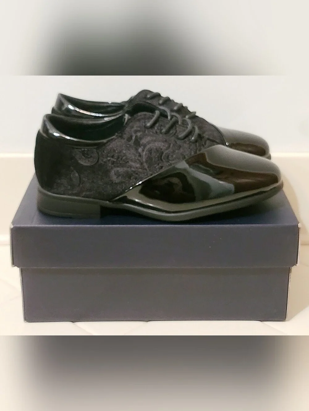 Bruno Marc Formal Patent Velvet Tuxedo Oxford PS Size 12C